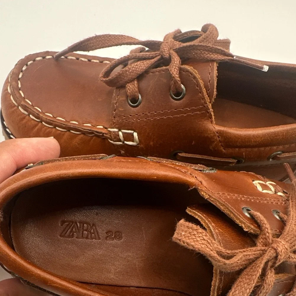 Zara Kids Brown Moccasins